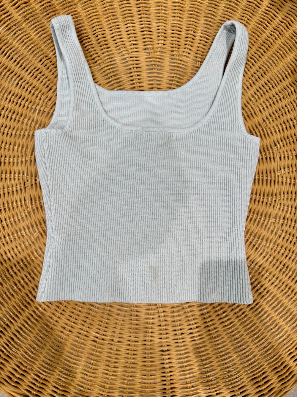 Quince Ribbed Stretch Crop Tank - Picture 2 of 6
